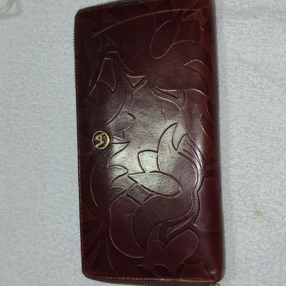 Valentina Embossed Rich Brown Wallet